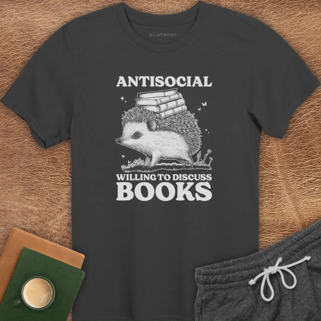 WILLING TO DISCUSS BOOKS T-SHIRT