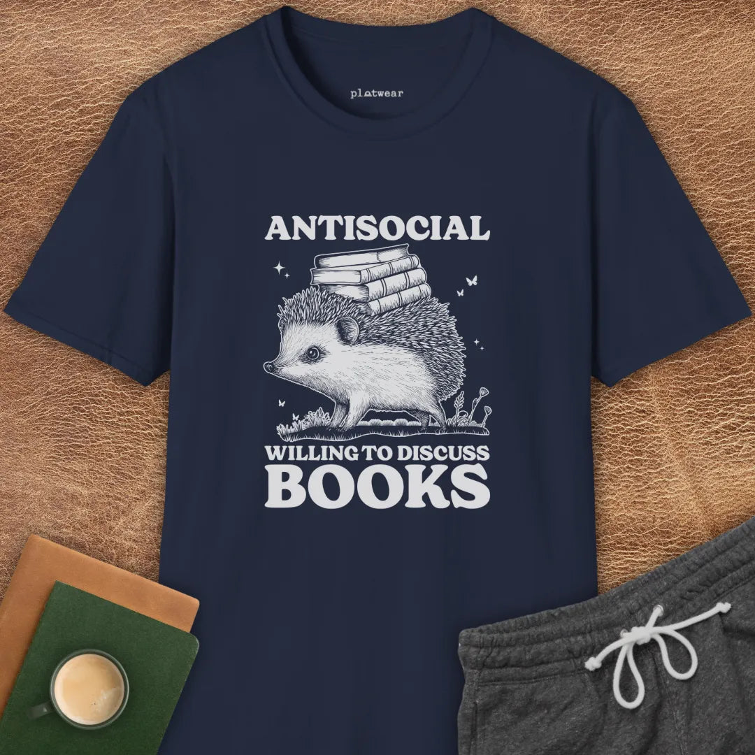 WILLING TO DISCUSS BOOKS T-SHIRT