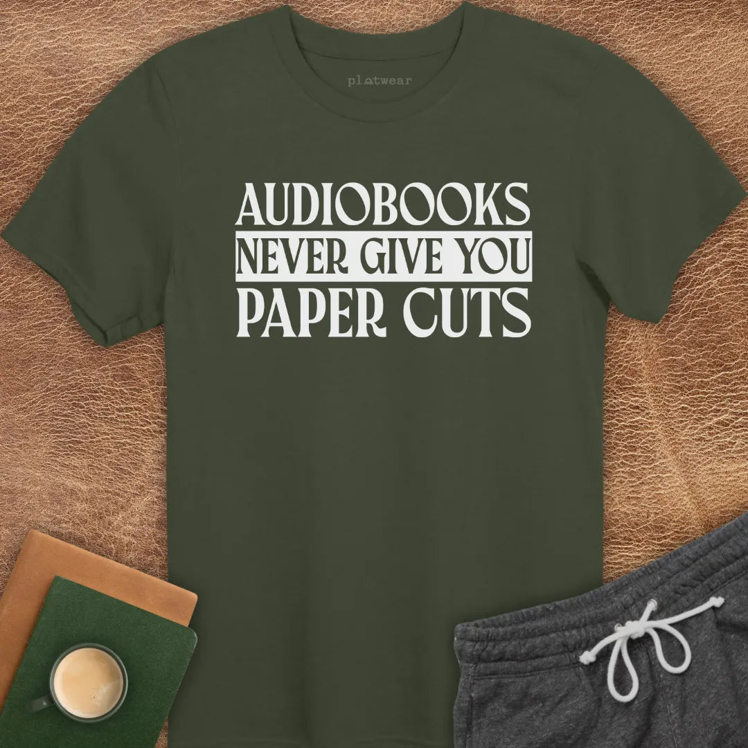AUDIOBOOKS NEVER T-SHIRT