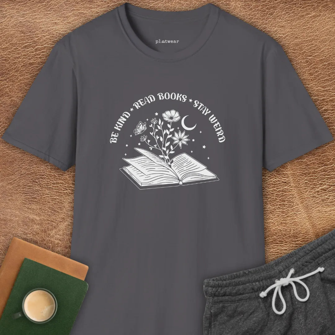 BE KIND READ BOOKS T-SHIRT