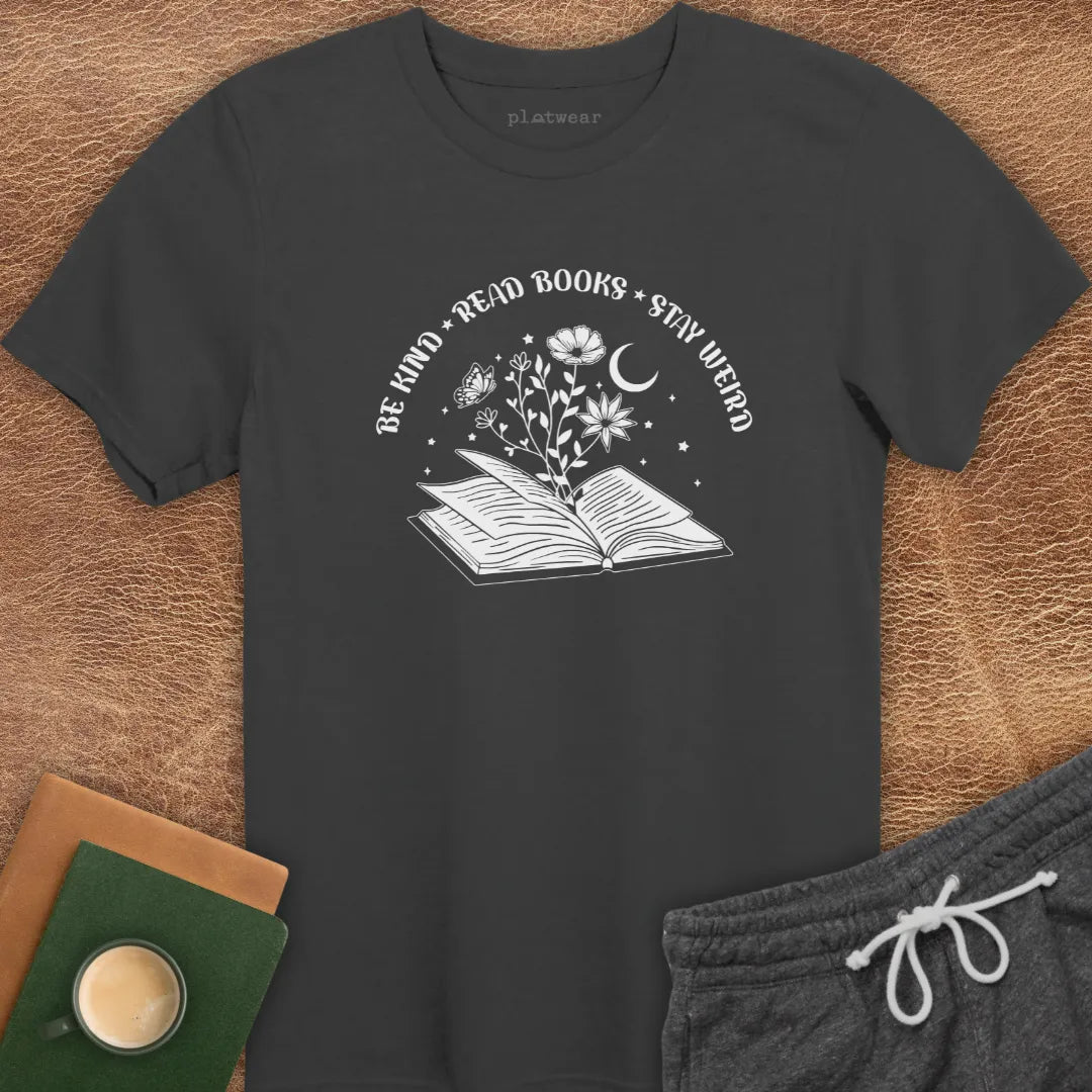 BE KIND READ BOOKS T-SHIRT