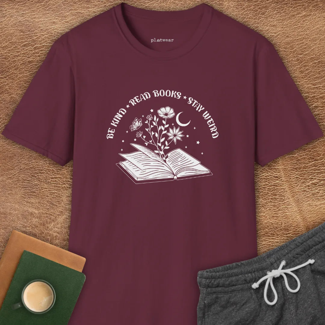 BE KIND READ BOOKS T-SHIRT