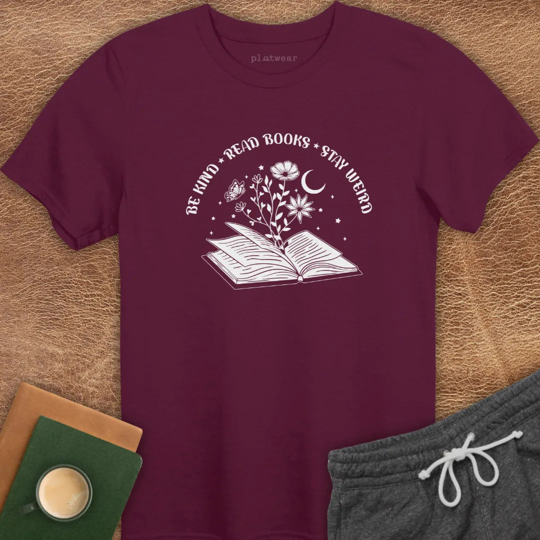 BE KIND READ BOOKS T-SHIRT