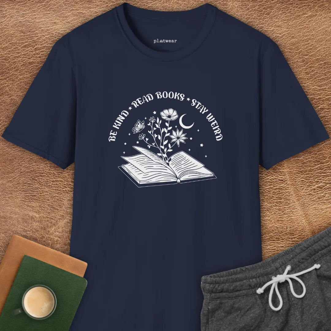 BE KIND READ BOOKS T-SHIRT