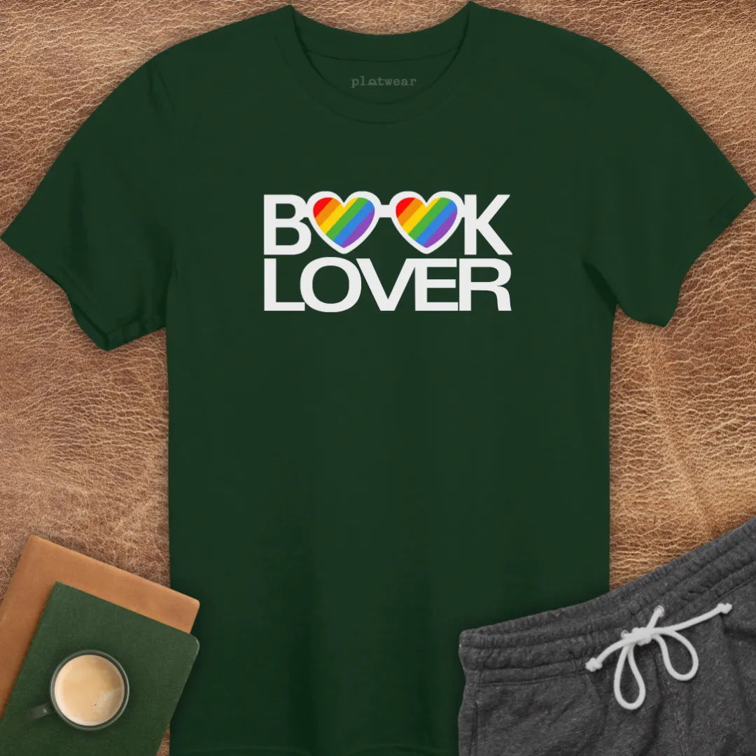BOOK LOVER RAINBOW T-SHIRT