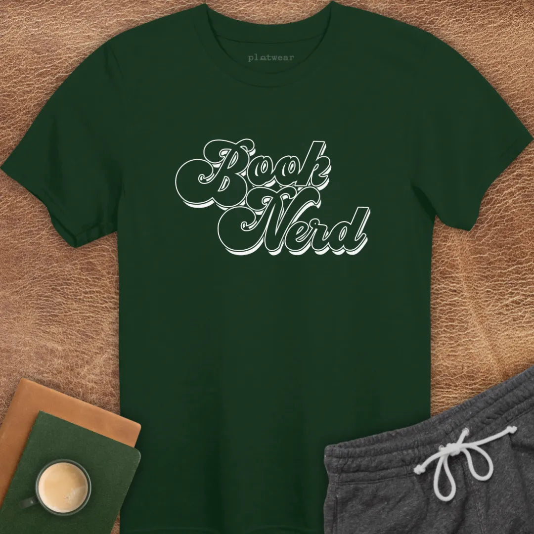 BOOK NERD RETRO T-SHIRT