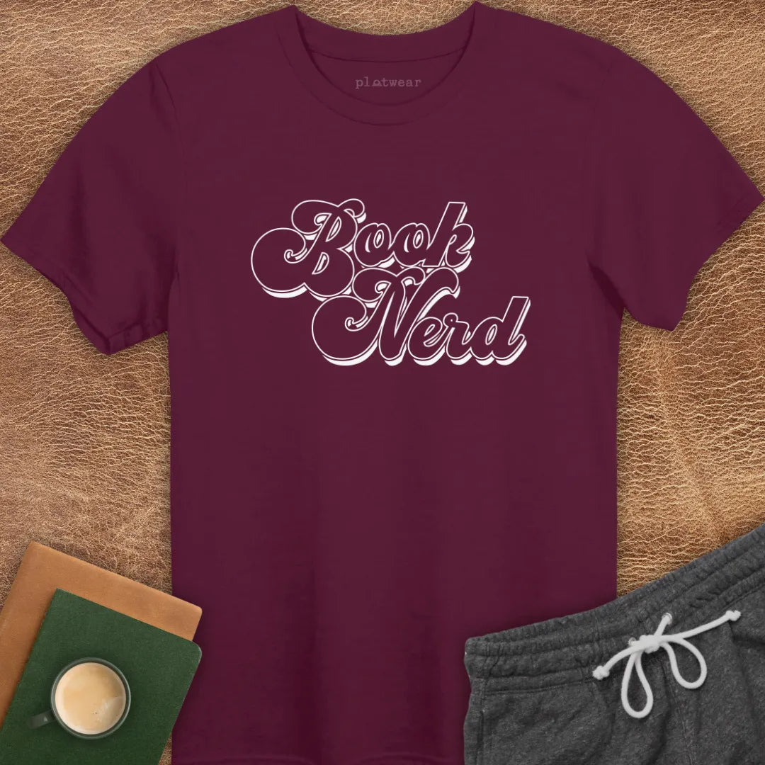 BOOK NERD RETRO T-SHIRT
