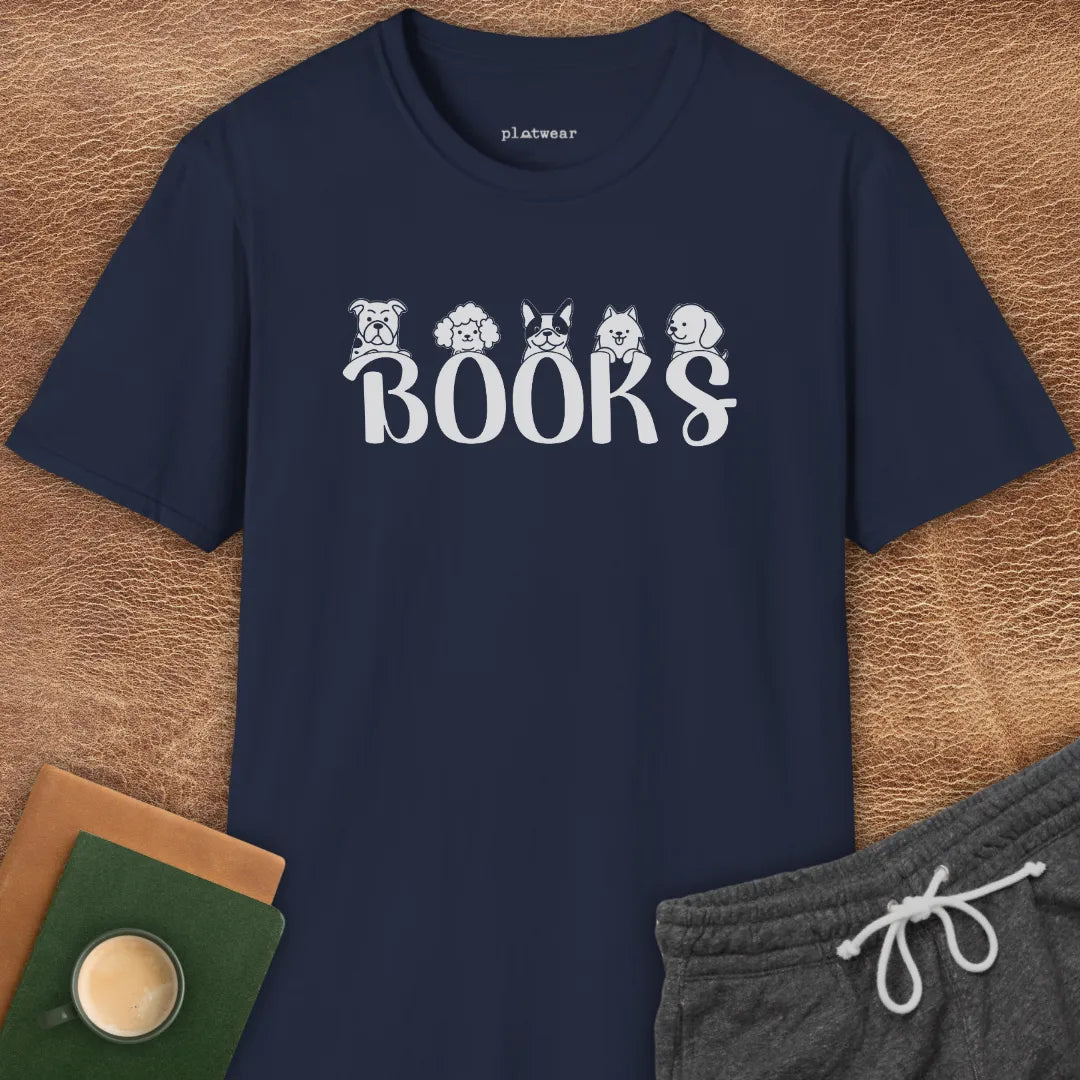BOOKS DOGS T-SHIRT