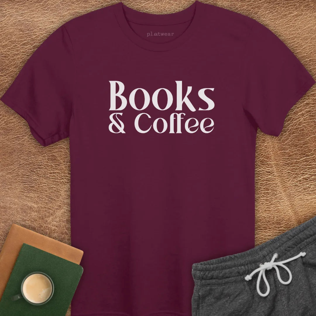 BOOKS & COFFEE T-SHIRT