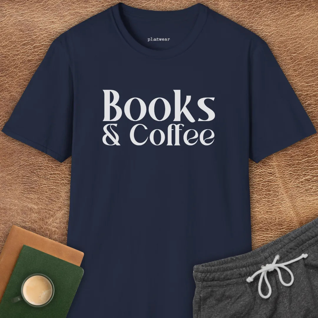 BOOKS & COFFEE T-SHIRT