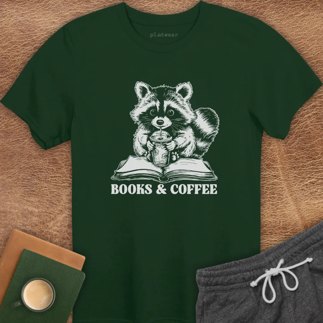 BOOKS & COFFEE T-SHIRT