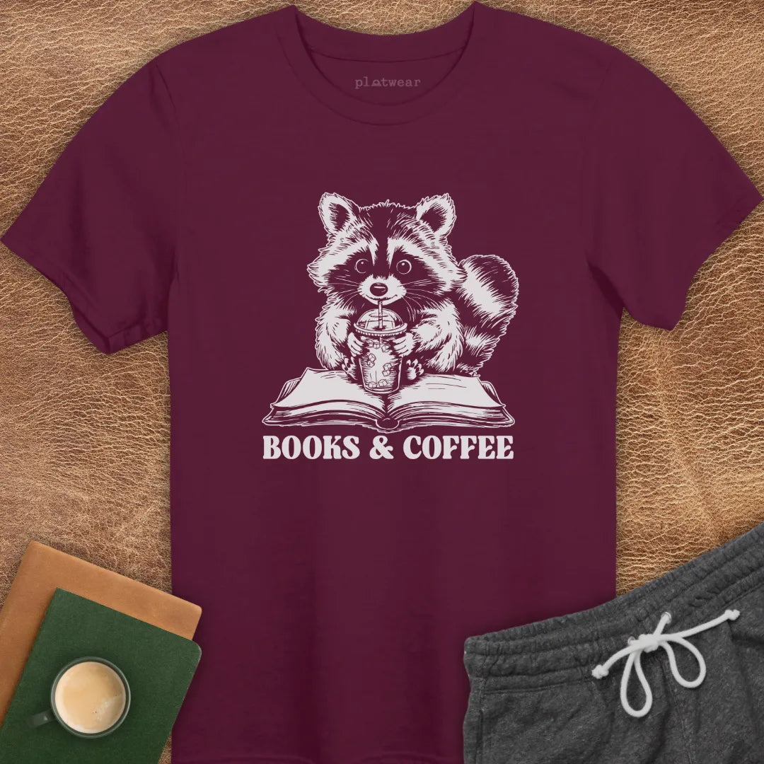 BOOKS & COFFEE T-SHIRT