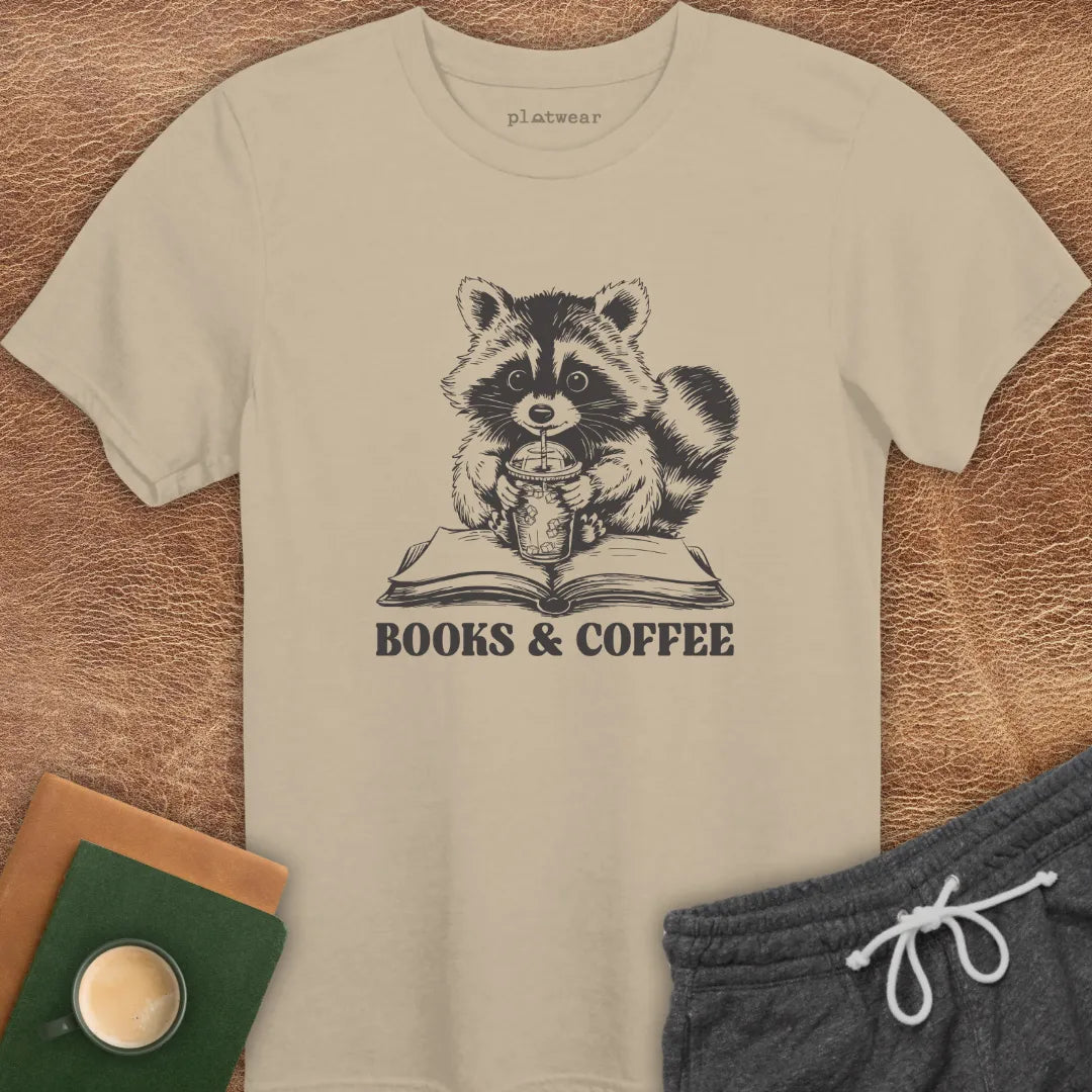 BOOKS & COFFEE T-SHIRT