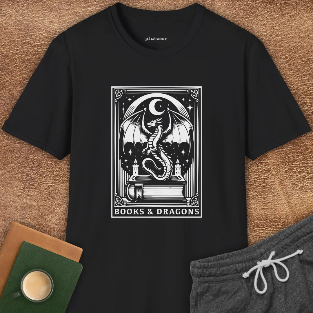 BOOKS & DRAGONS T-SHIRT