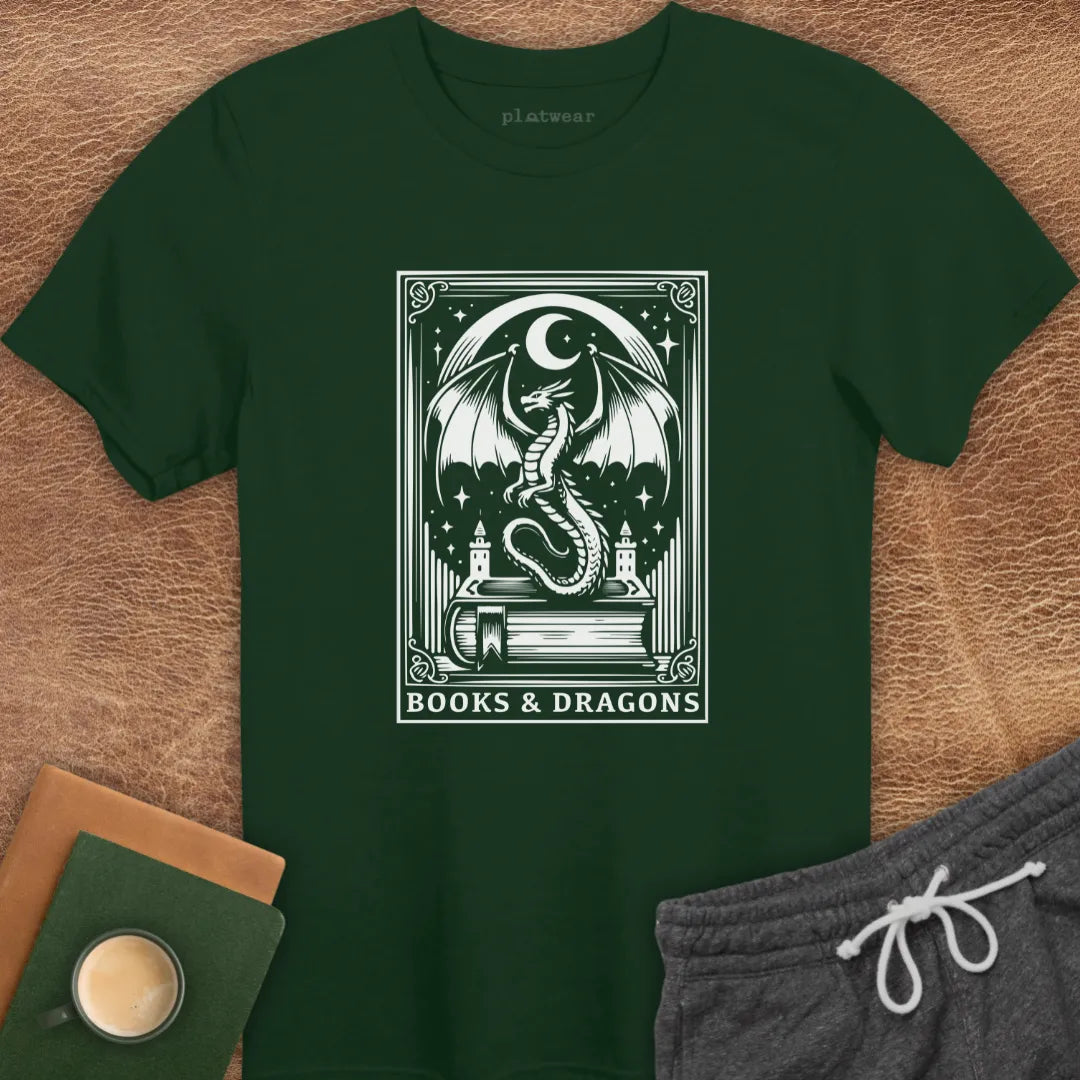 BOOKS & DRAGONS T-SHIRT