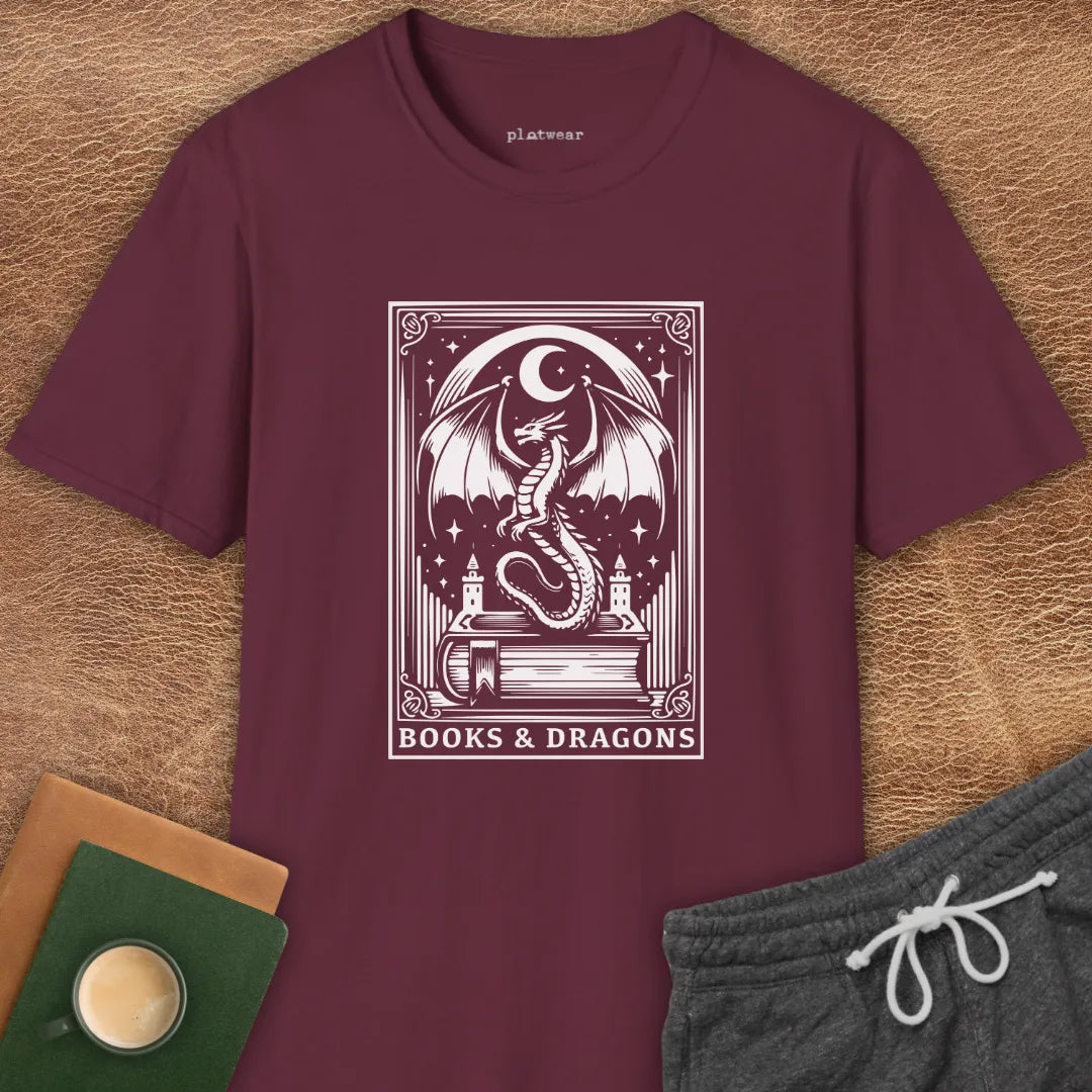 BOOKS & DRAGONS T-SHIRT