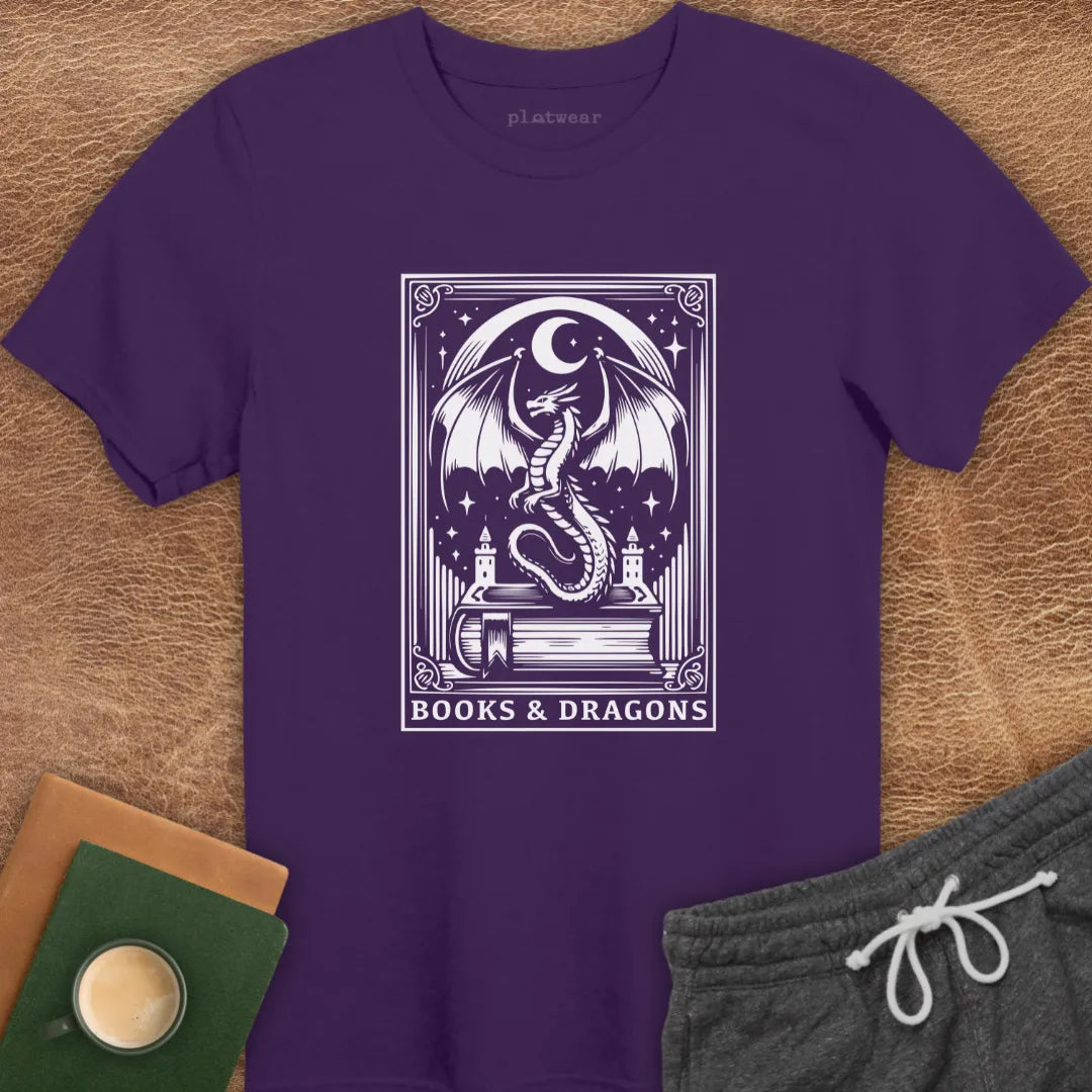 BOOKS & DRAGONS T-SHIRT