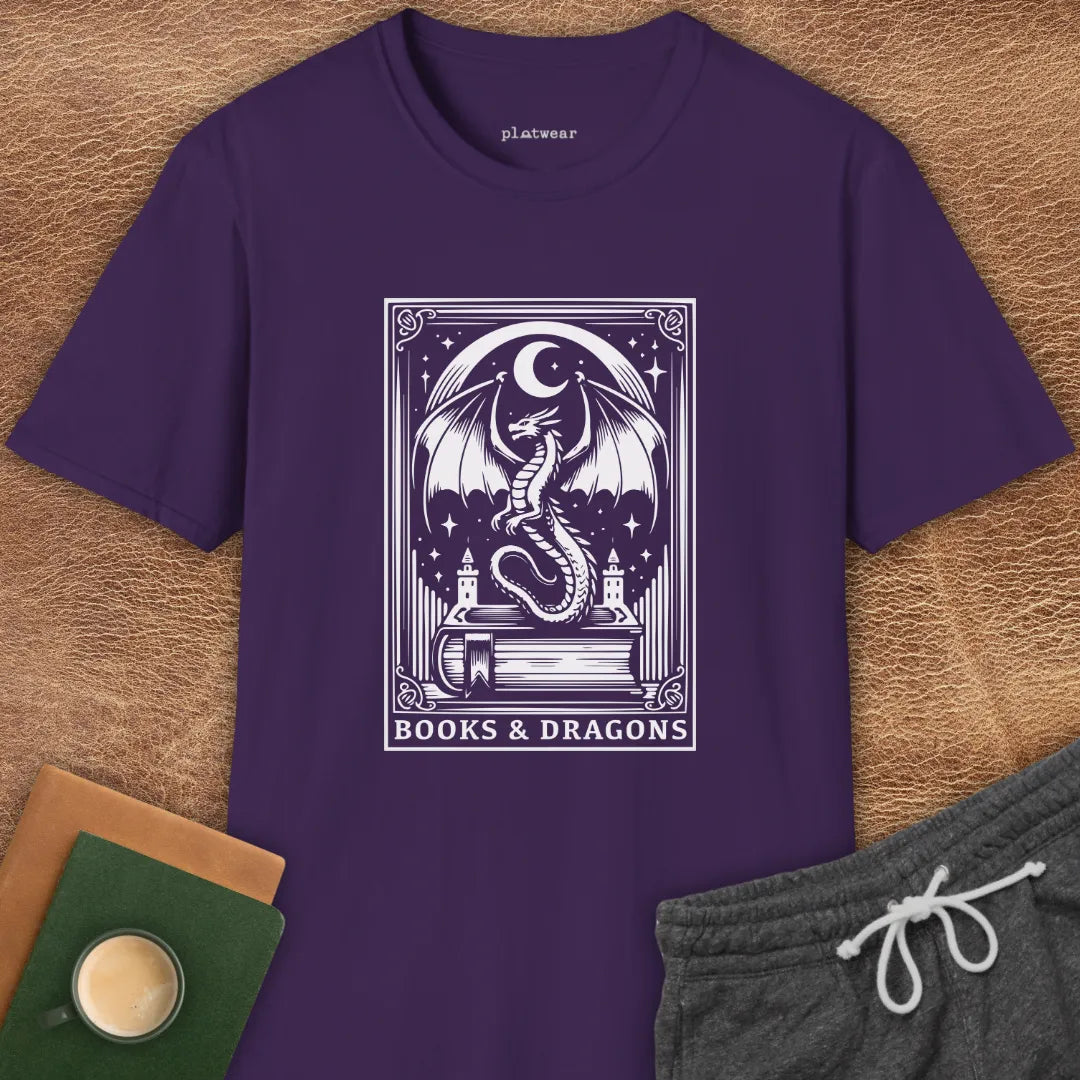 BOOKS & DRAGONS T-SHIRT