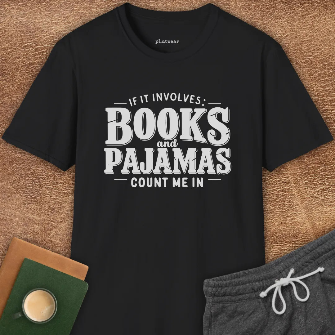 BOOKS & PAJAMAS T-SHIRT