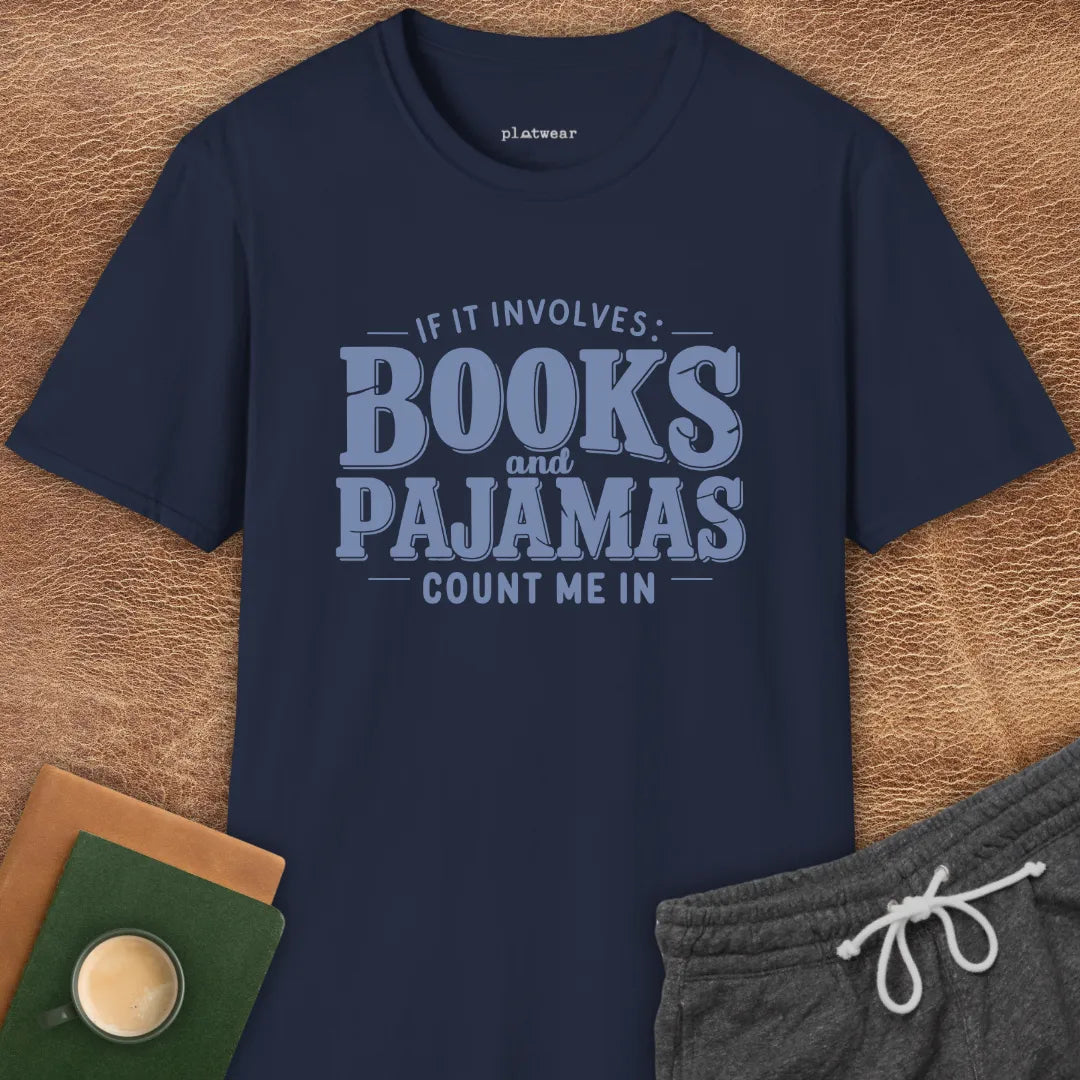 BOOKS & PAJAMAS T-SHIRT