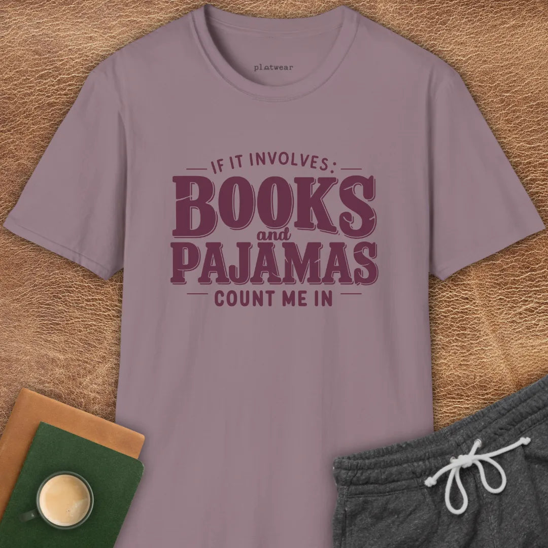 BOOKS & PAJAMAS T-SHIRT