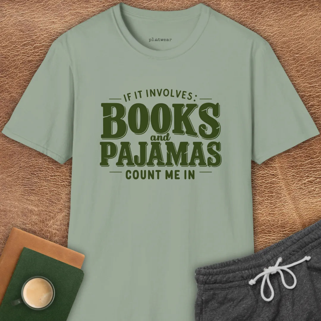 BOOKS & PAJAMAS T-SHIRT