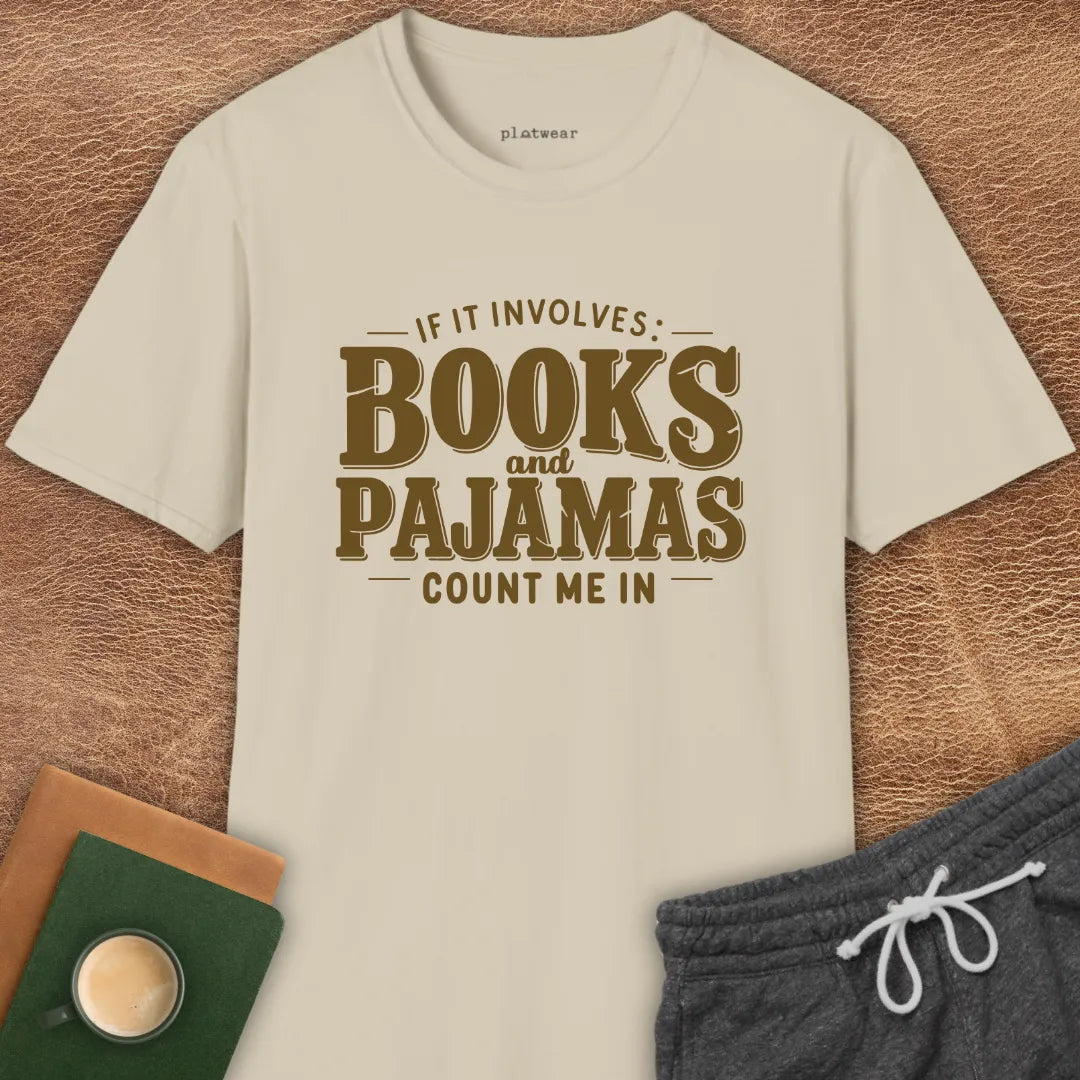 BOOKS & PAJAMAS T-SHIRT