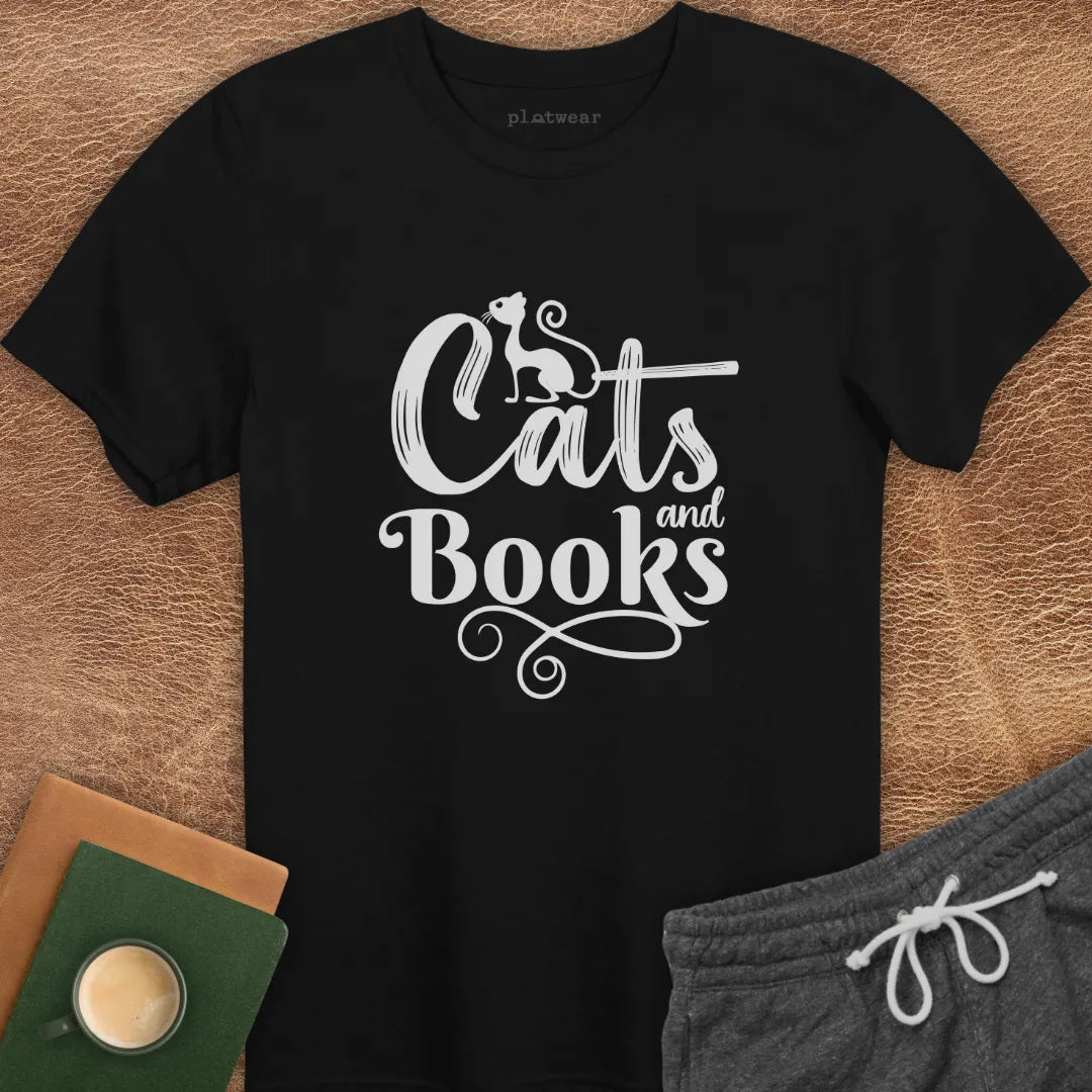CATS & BOOKS T-SHIRT
