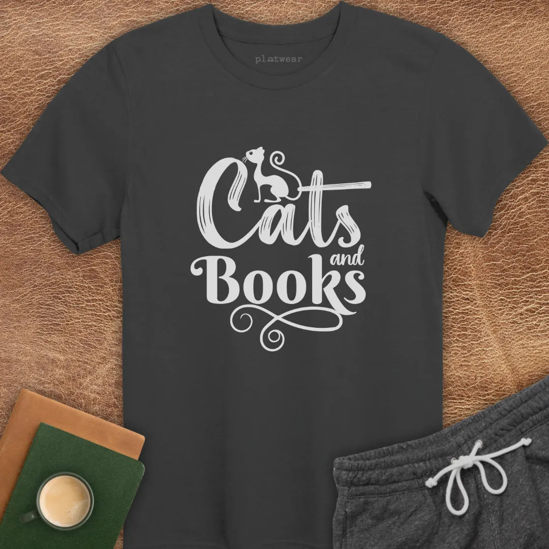 CATS & BOOKS T-SHIRT