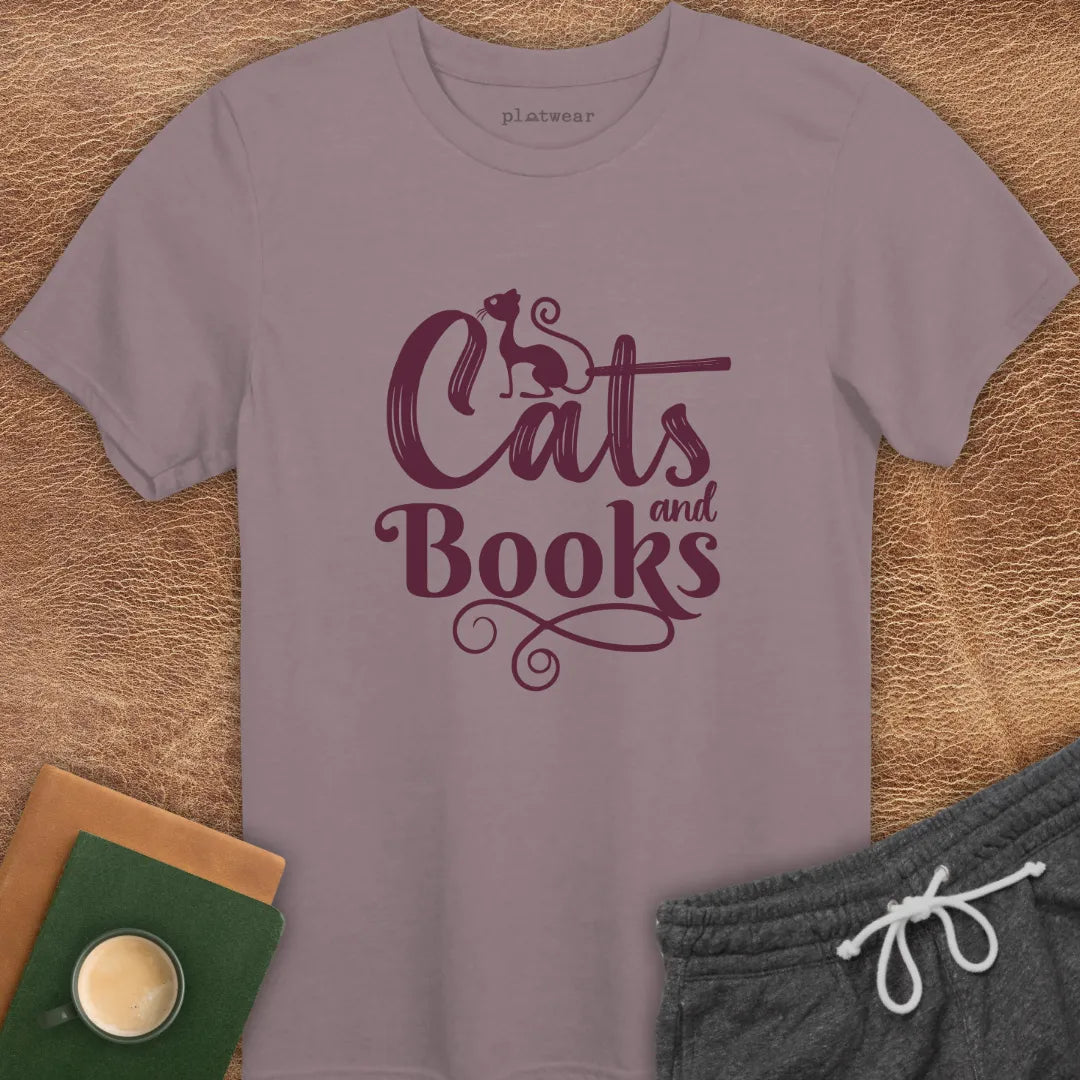 CATS & BOOKS T-SHIRT