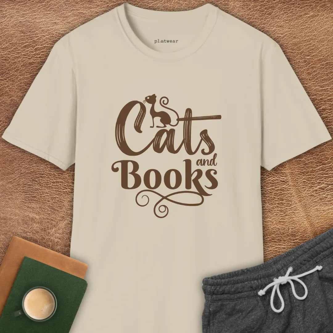 CATS & BOOKS T-SHIRT