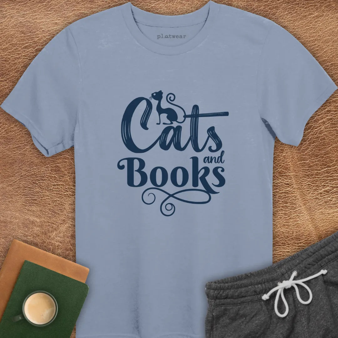 CATS & BOOKS T-SHIRT