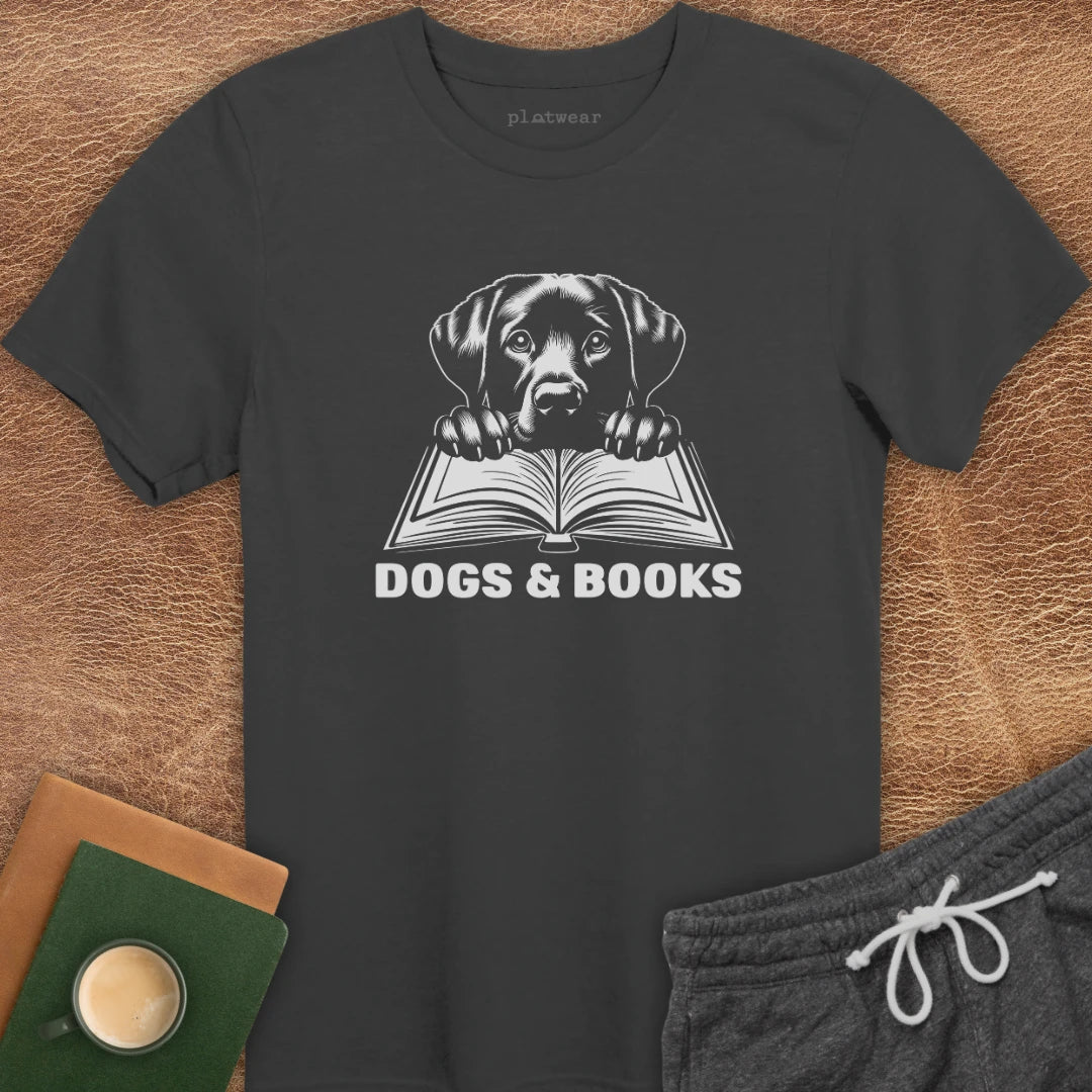 DOGS & BOOKS T-SHIRT