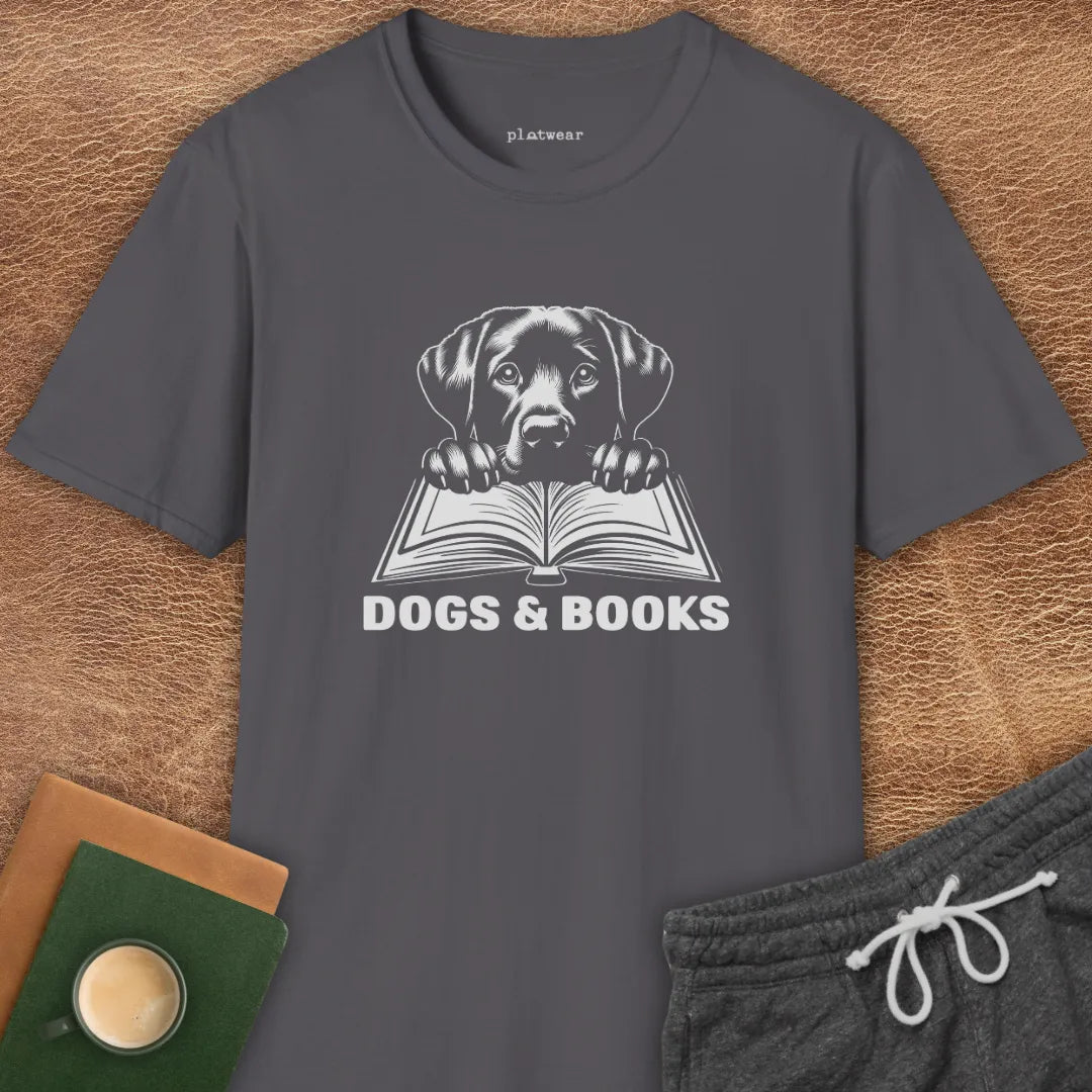 DOGS & BOOKS T-SHIRT