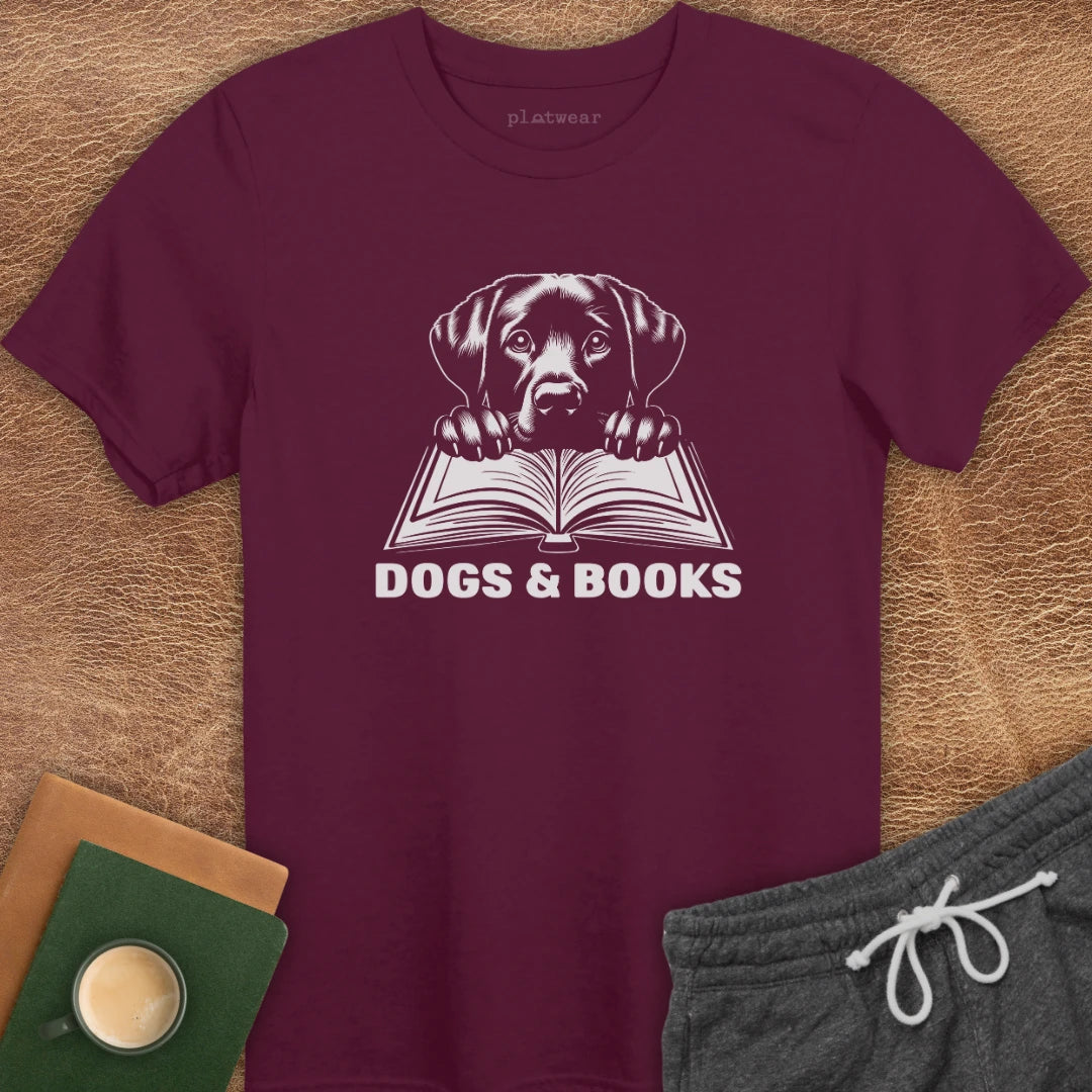 DOGS & BOOKS T-SHIRT
