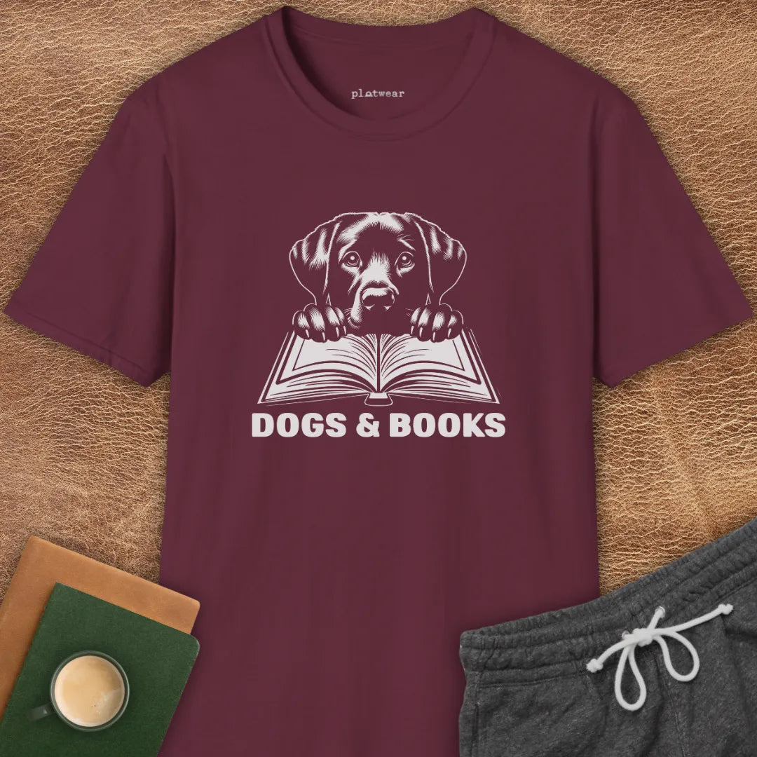 DOGS & BOOKS T-SHIRT