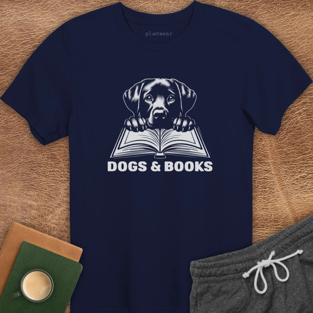 DOGS & BOOKS T-SHIRT