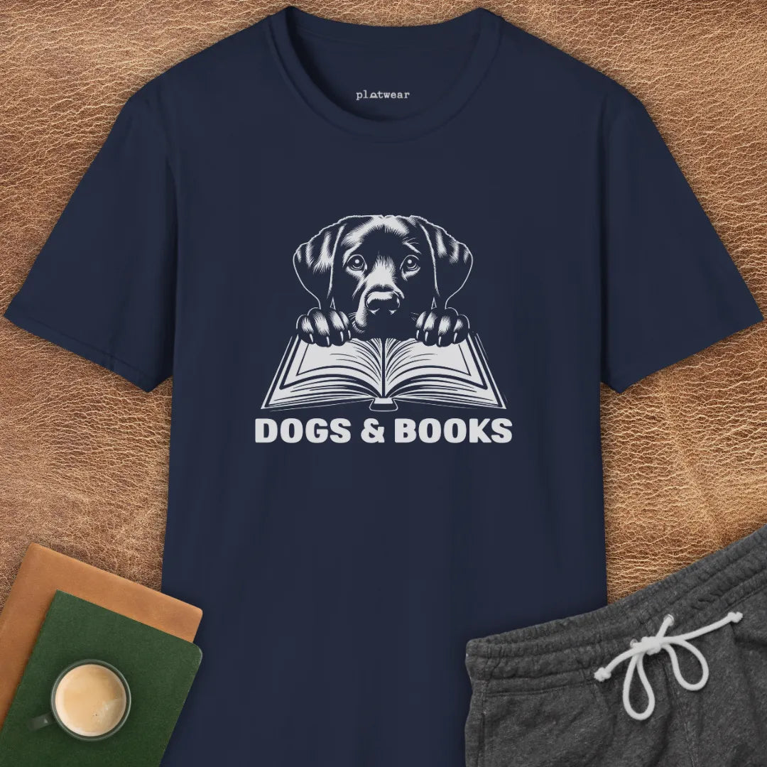DOGS & BOOKS T-SHIRT