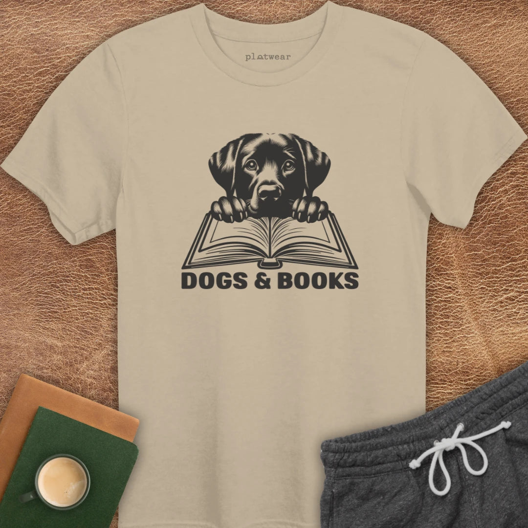 DOGS & BOOKS T-SHIRT
