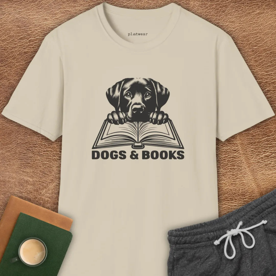 DOGS & BOOKS T-SHIRT