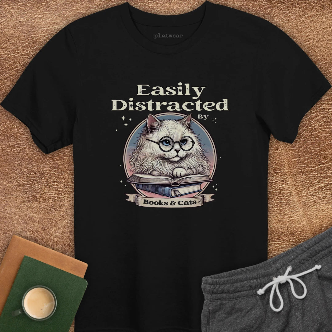 BOOKS & CATS T-SHIRT