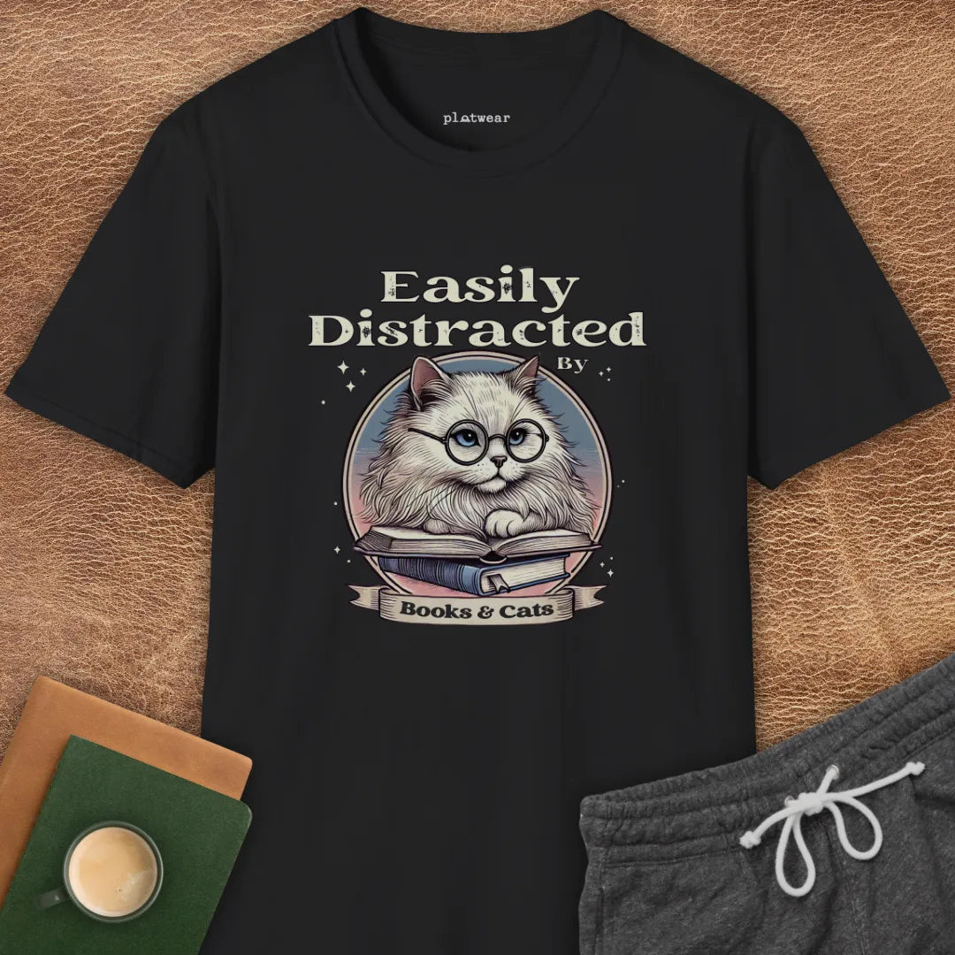 BOOKS & CATS T-SHIRT