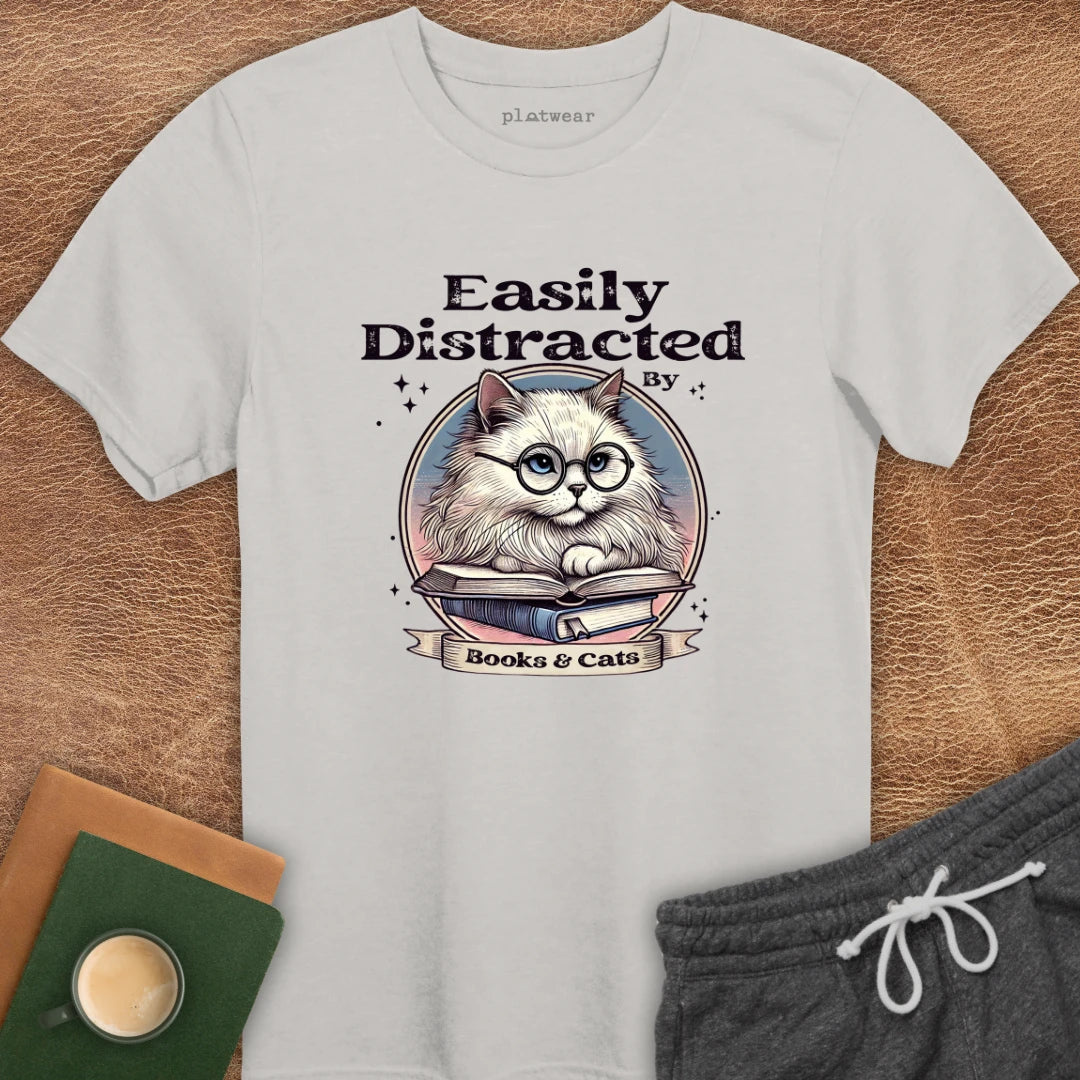 BOOKS & CATS T-SHIRT