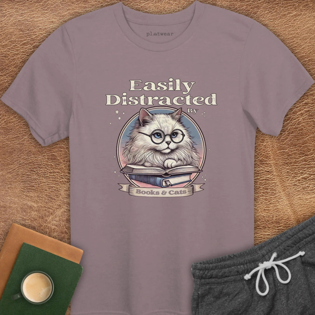 BOOKS & CATS T-SHIRT