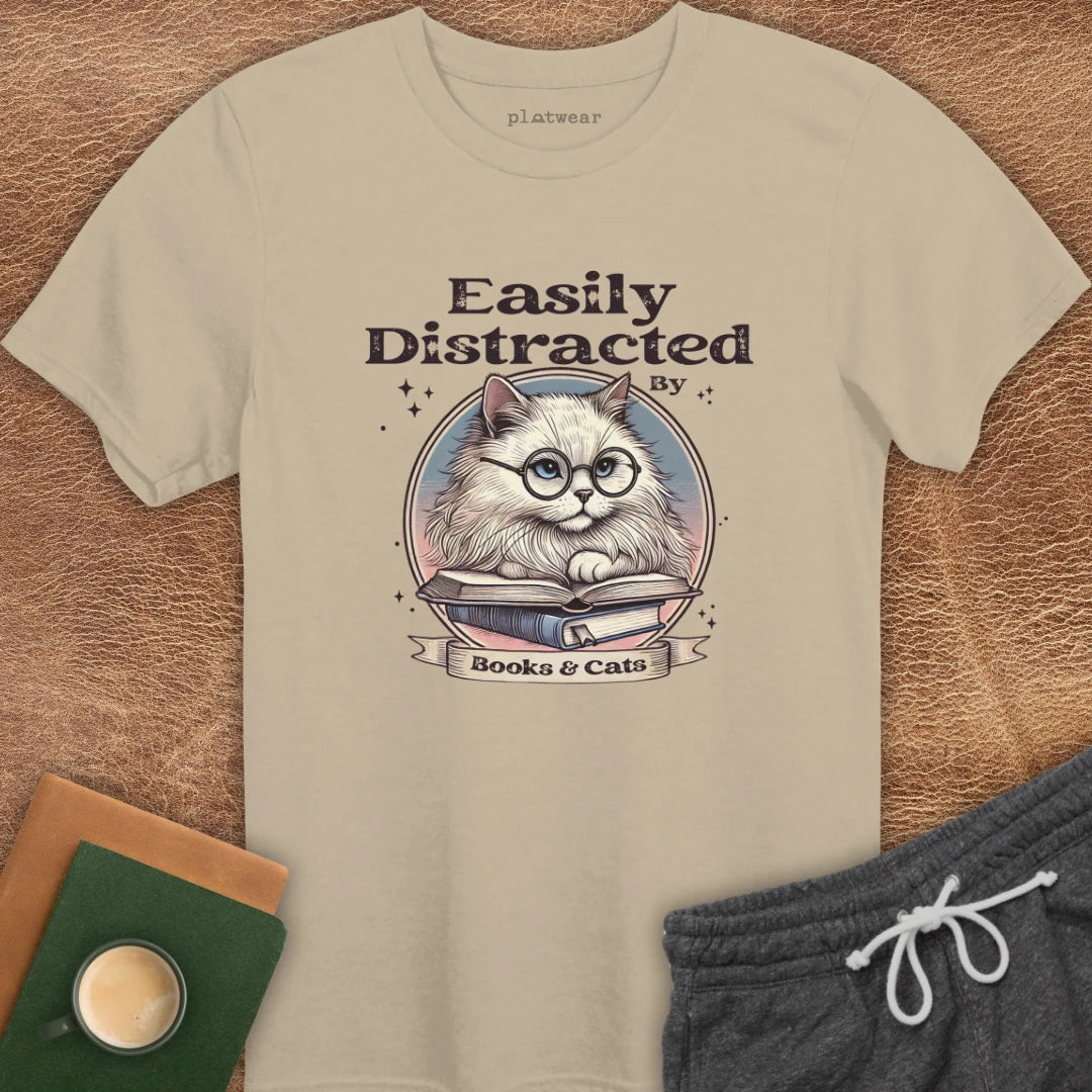 BOOKS & CATS T-SHIRT