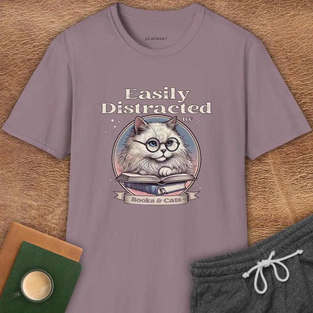 BOOKS & CATS T-SHIRT