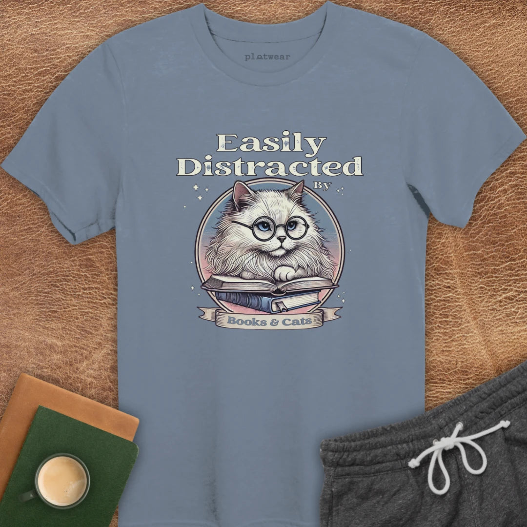 BOOKS & CATS T-SHIRT