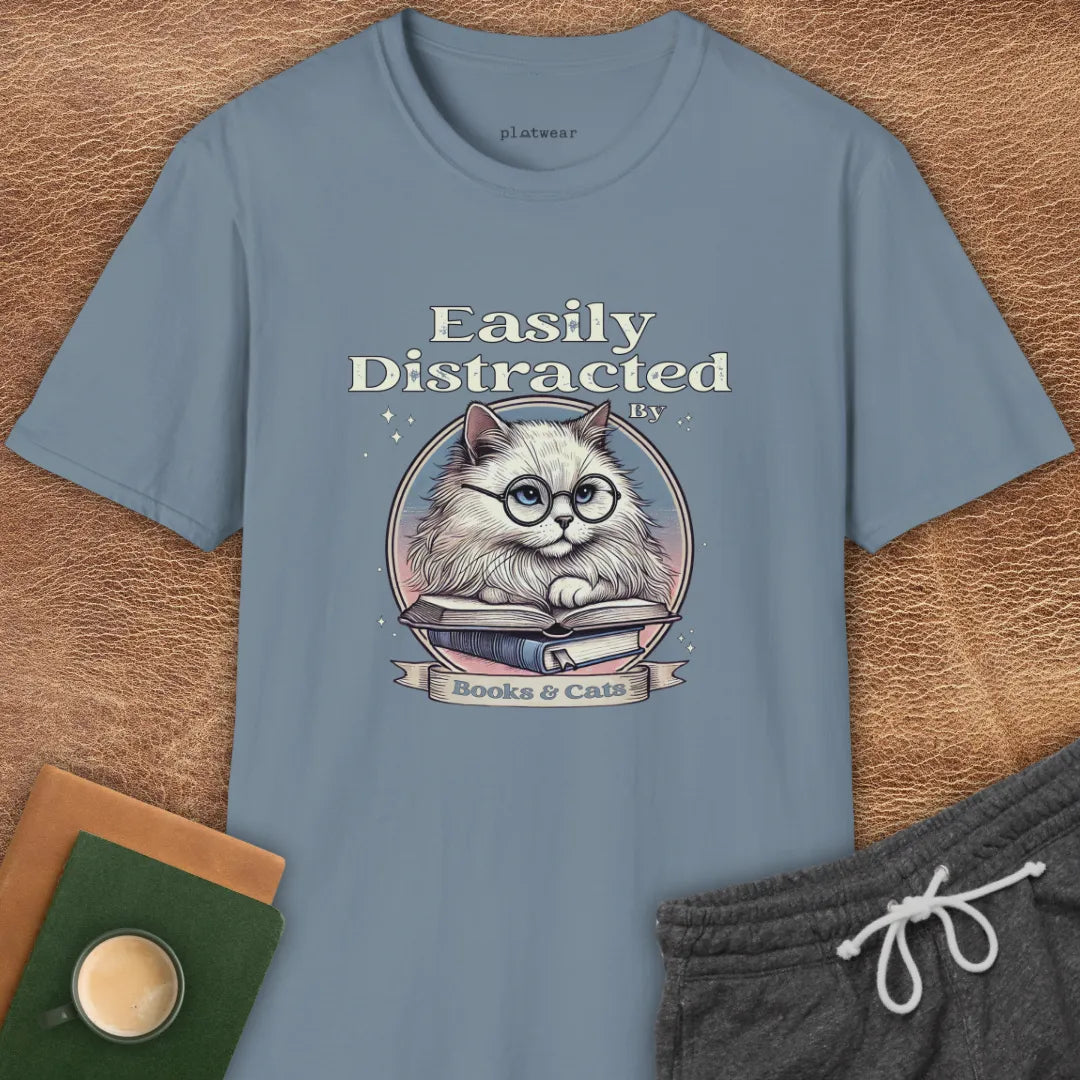BOOKS & CATS T-SHIRT