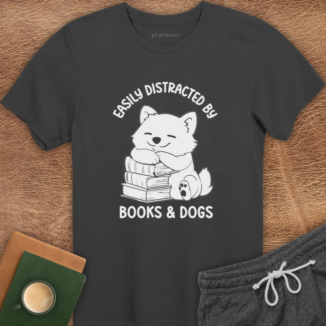 BY BOOKS & DOGS T-SHIRT