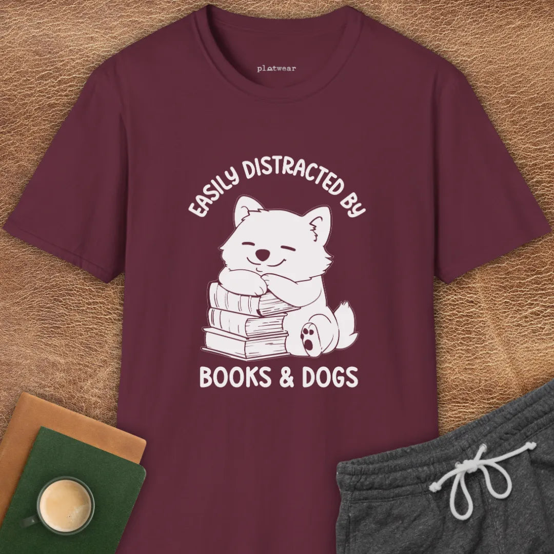 BY BOOKS & DOGS T-SHIRT